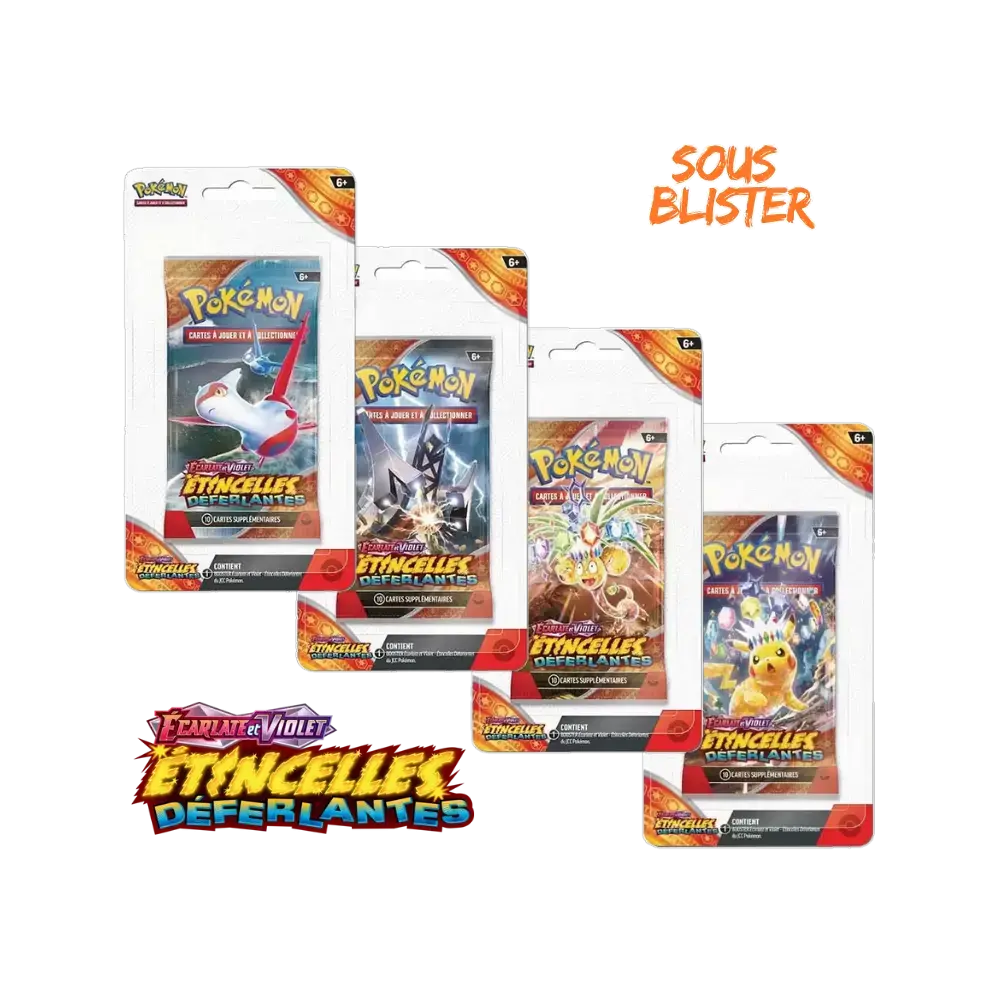 Artset 4 Blisters – Pokémon Écarlate et Violet : Étincelles Déferlantes (EV08) - FR