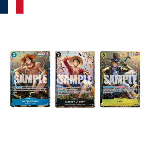 Artset 3 Tins One Piece TCG TS-02 Vol.2 - Luffy Ace Sabo - NEUF FR Scellé