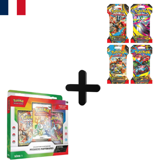 Pack Duo – Coffret Premiers Partenaires (Série 1) + Artset Méga-Évolution (ME1) - FR