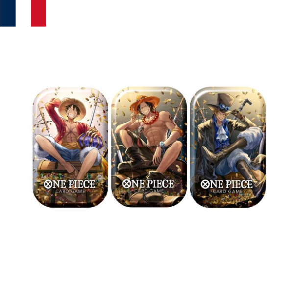 Artset 3 Tins One Piece TCG TS-02 Vol.2 - Luffy Ace Sabo - NEUF FR Scellé